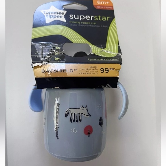 Tommee Tippee Superstar Training Sippy Cup for Toddlers, 10oz, 6+ Months, Blue - Picture 1 of 7